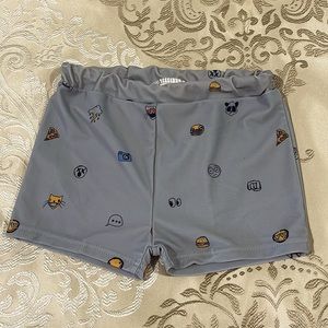 BOYS SOFT GALLERY DON SWIM TRUNK GRAY GRAFFITI FOOD FUN PRINT SIZE 6
